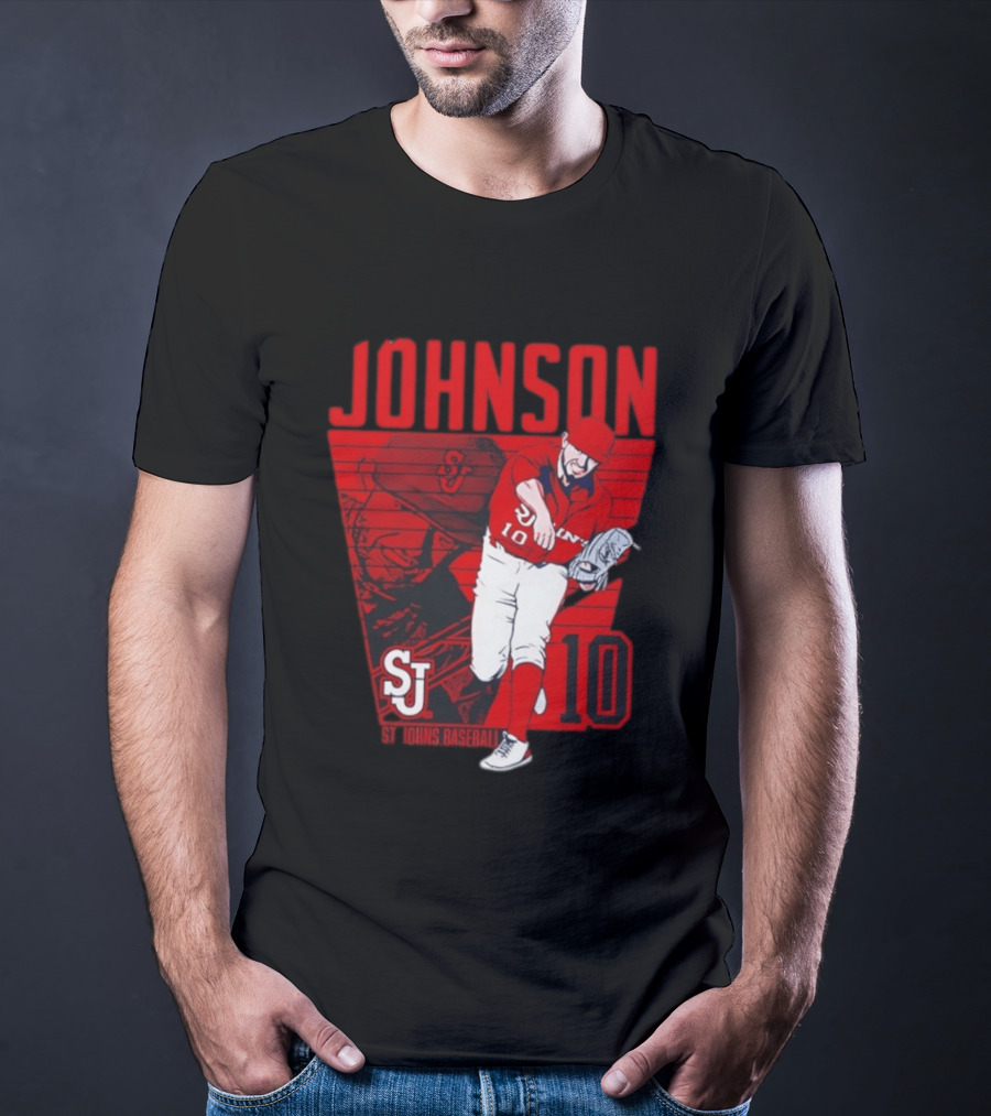 St. John's Baseball Johnson 10 Player Action T-Shirt