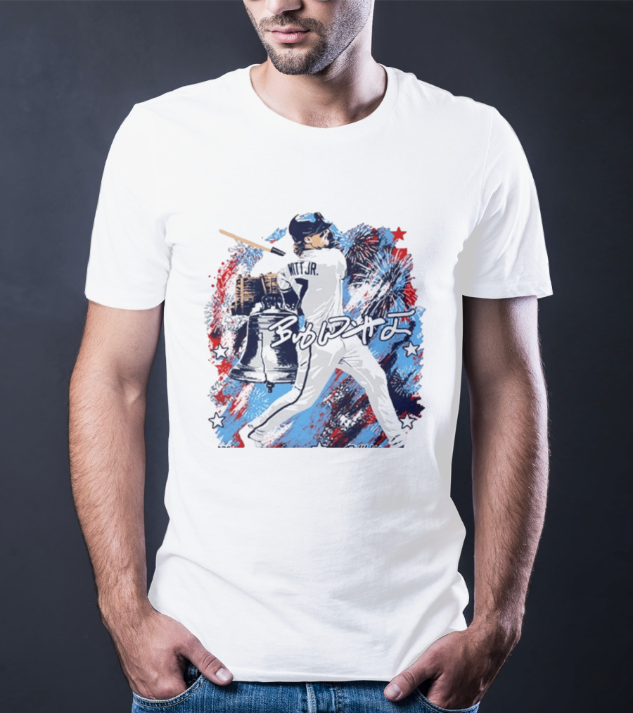 Bobby Witt Jr 2026 Philly Liberty Bell And Fireworks Baseball T-Shirt