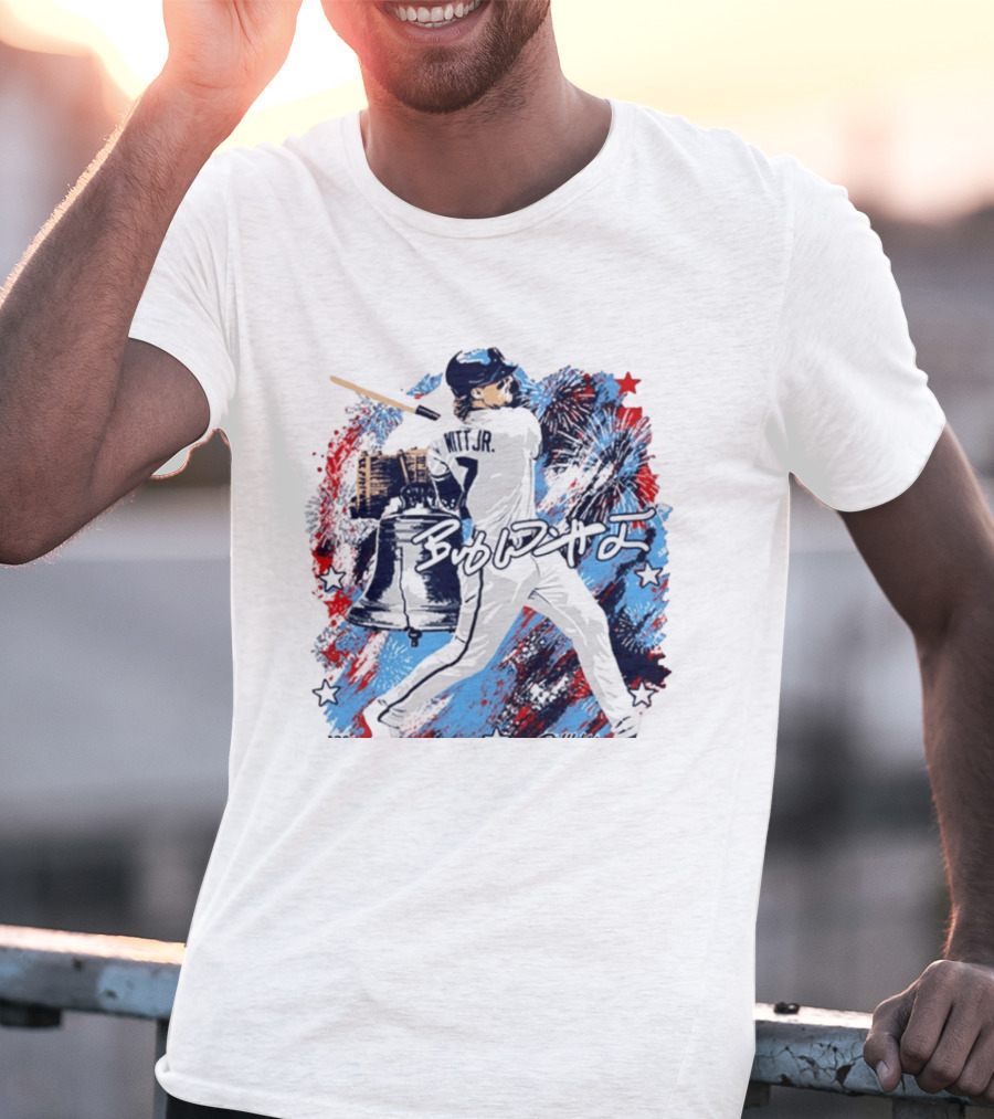 Bobby Witt Jr 2026 Philly Liberty Bell And Fireworks Baseball T-Shirt