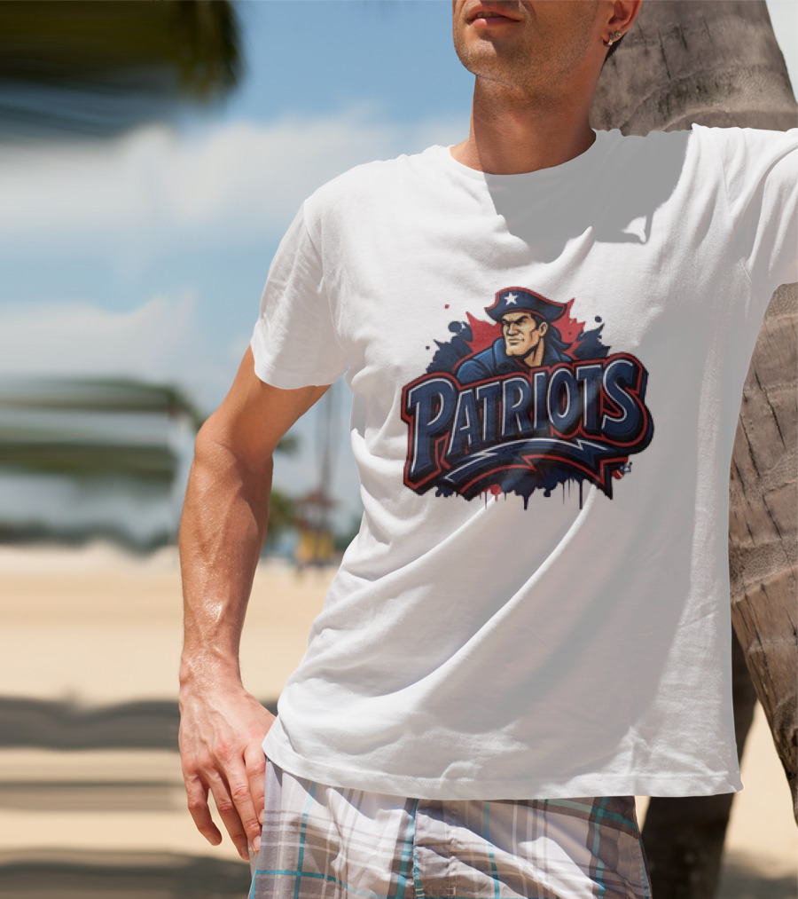 New England Patriots Graffiti Pat Patriot Iconic Team T-Shirt