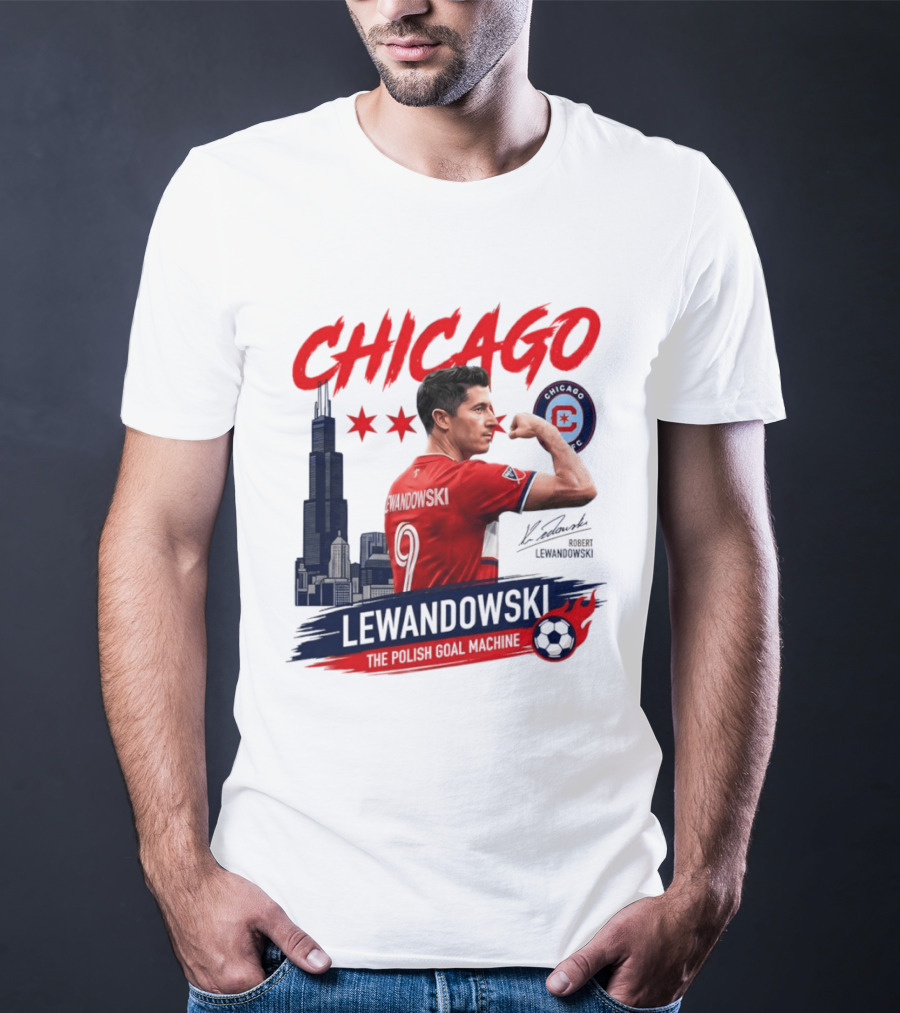 Chicago Fire FC Lewandowski The Polish Goal Machine T-Shirt