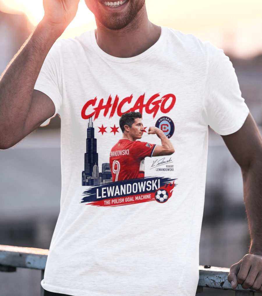 Chicago Fire FC Lewandowski The Polish Goal Machine T-Shirt