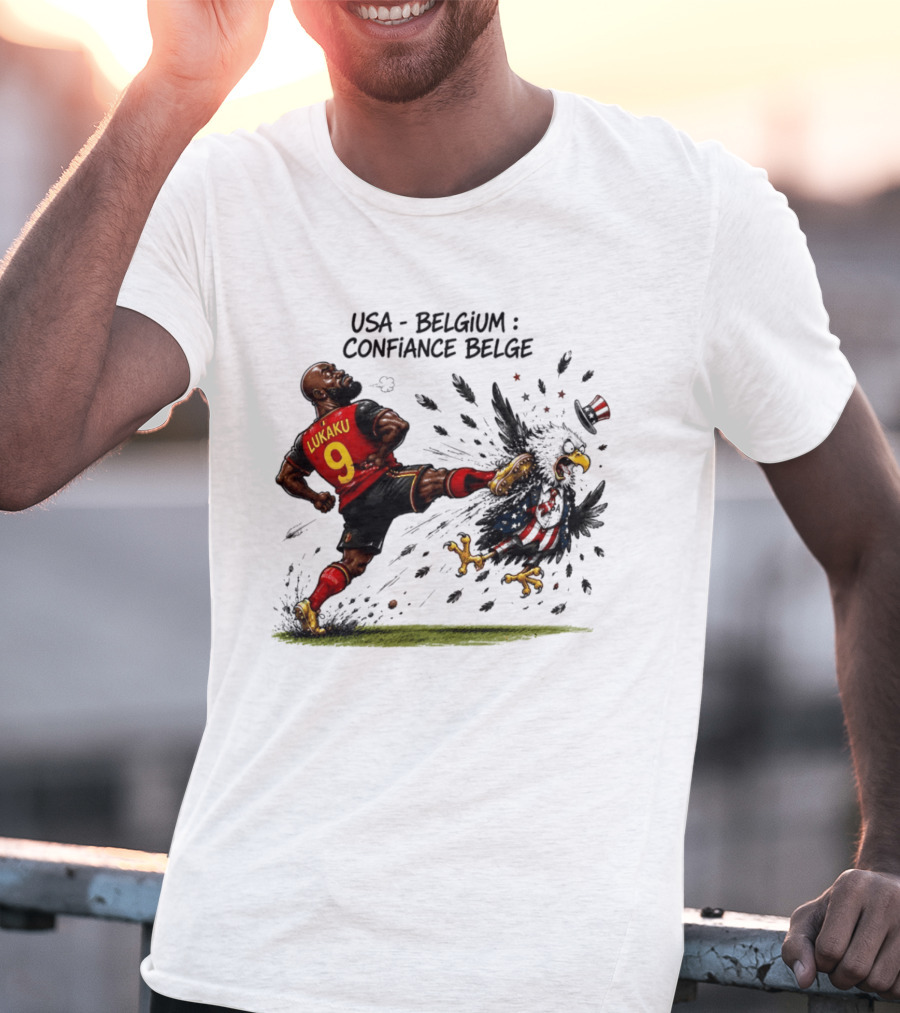 USA Belgium Confiance Belge Romelu Lukaku Cartoon T-Shirt