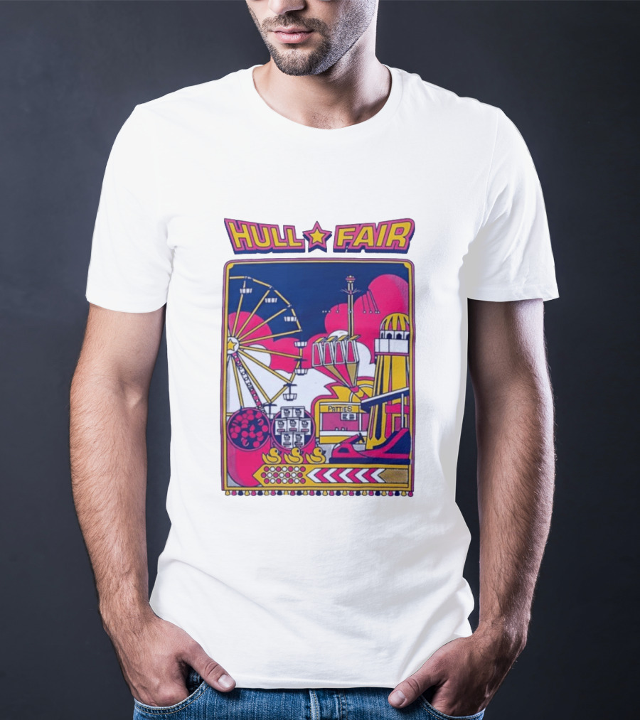 Hull Fair Patties Carnival Ferris Wheel And Helter Skelter Fun Attractions T-Shirt