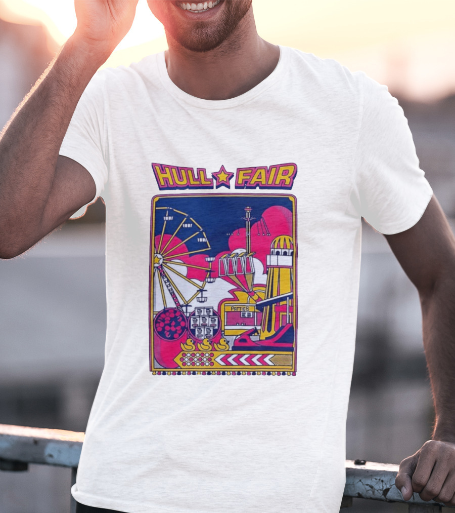 Hull Fair Patties Carnival Ferris Wheel And Helter Skelter Fun Attractions T-Shirt