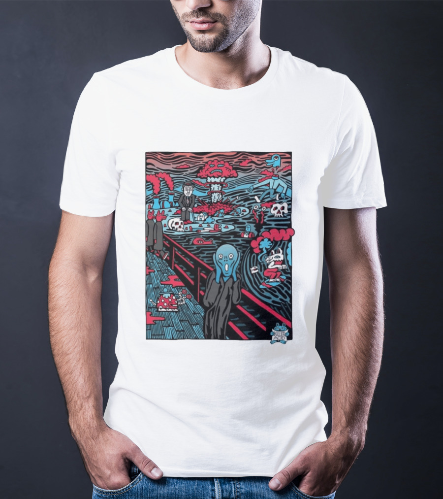 The American Scream Killer Acid Psychedelic Surrealist Edvard Munch Mashup T-Shirt