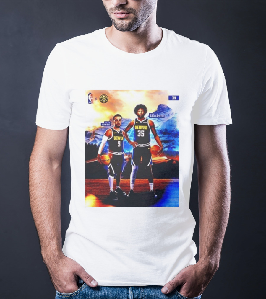 Denver Nuggets Tyus Jones Marvin Bagley III NBA Mountain T-Shirt