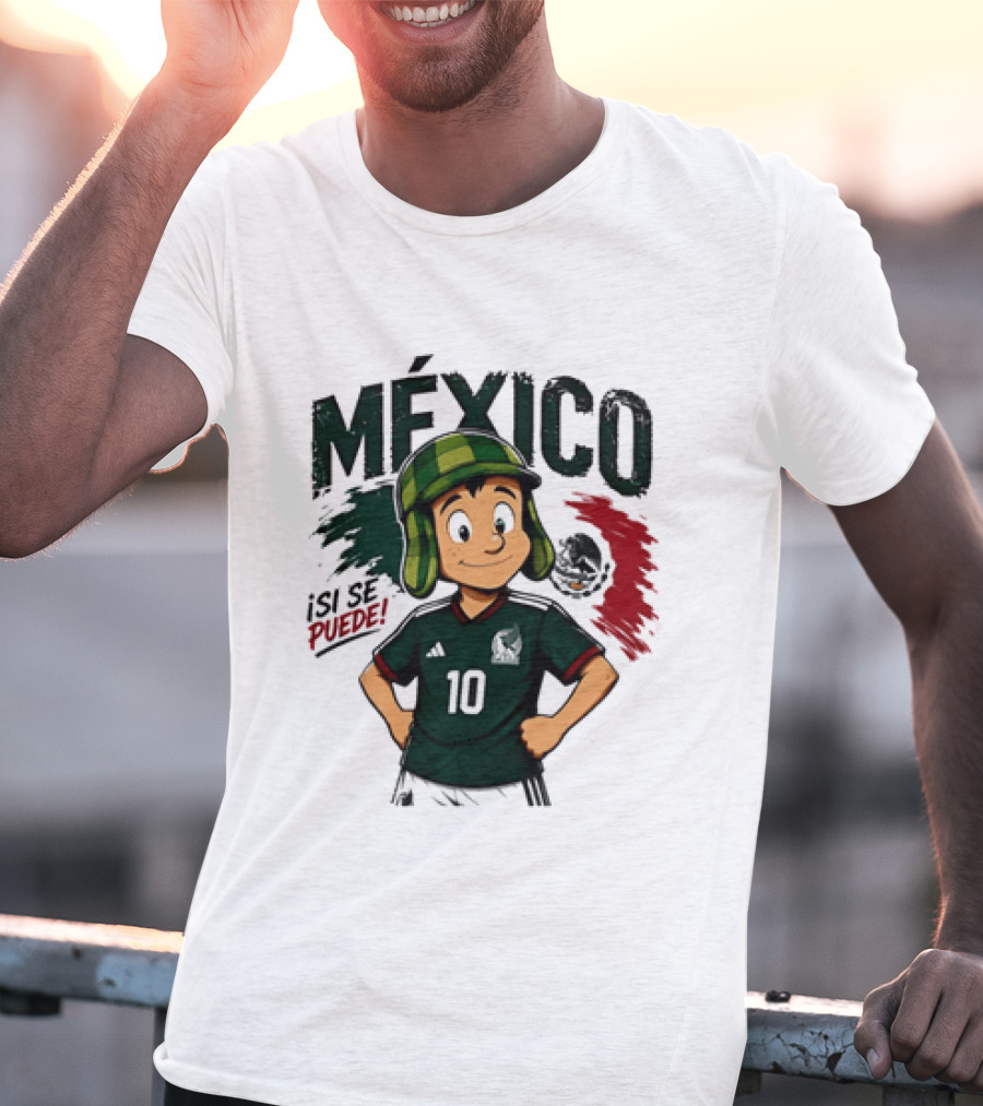 México El Chavo Del Ocho Isi Se Puede Football Soccer Jersey 10 T-Shirt