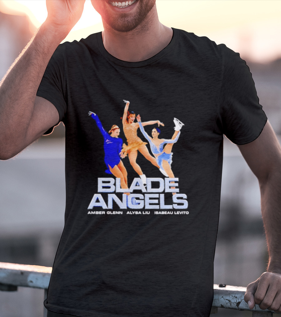 Blade Angels Amber Glenn Alysa Liu Isabeau Levito Team USA Figure Skating T-Shirt