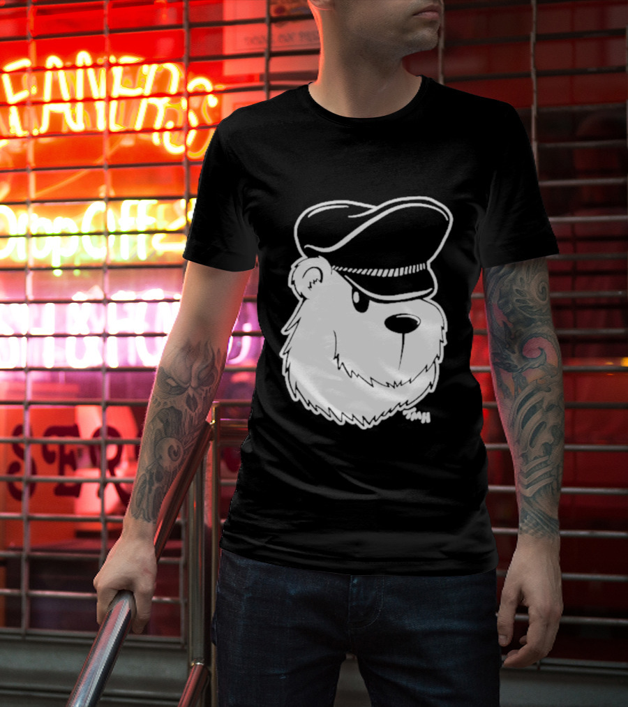 Bear With Police Officer Hat T-Shirt