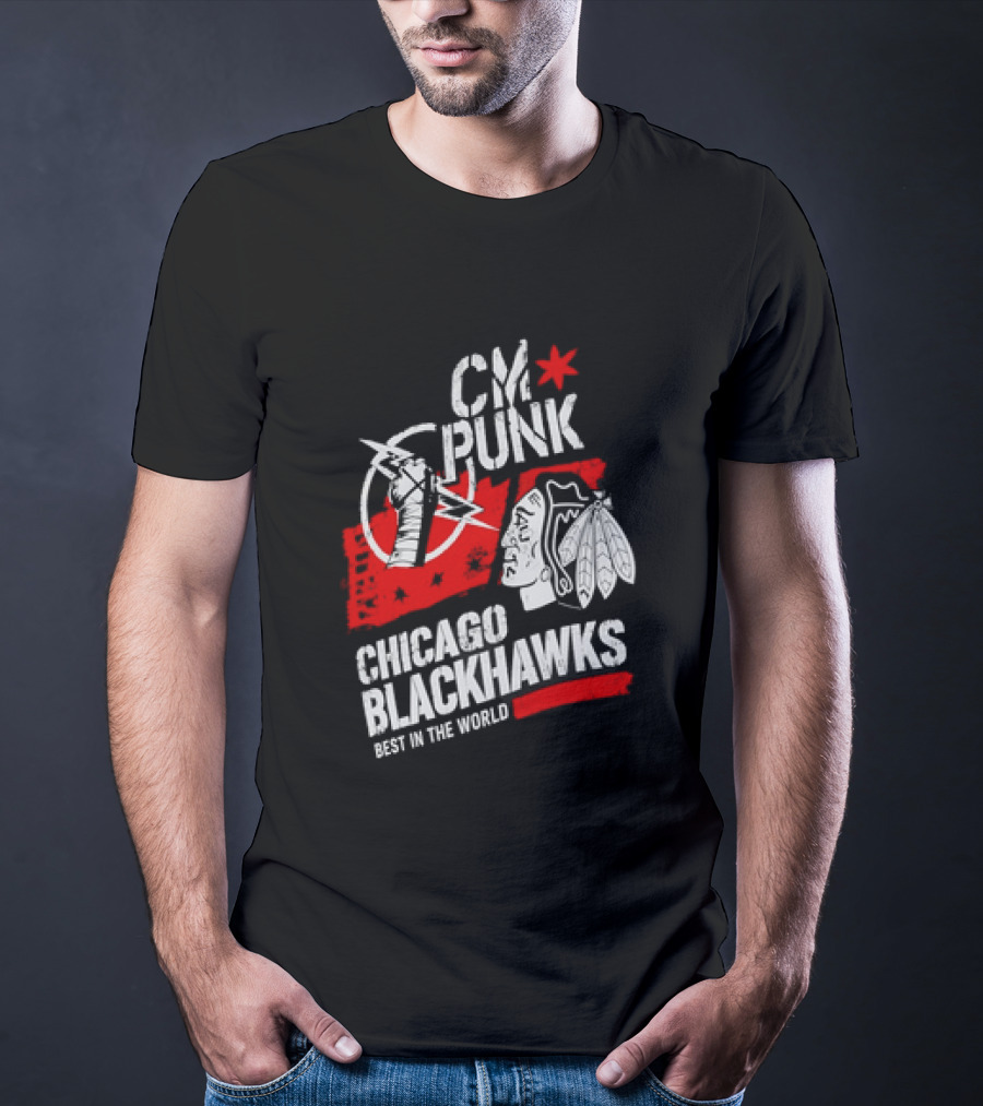 CM Punk Chicago Blackhawks Best In The World T-Shirt