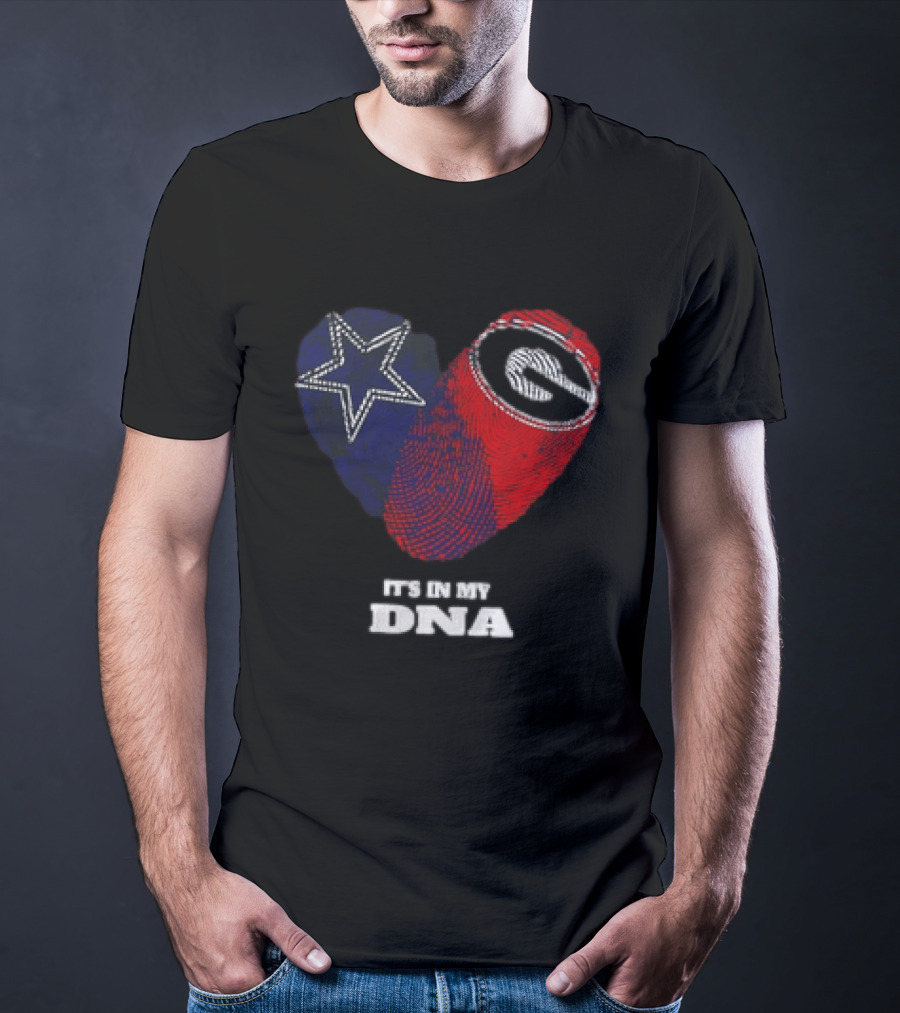 Dallas Cowboys Georgia Bulldogs Heart It's In My DNA T-Shirt