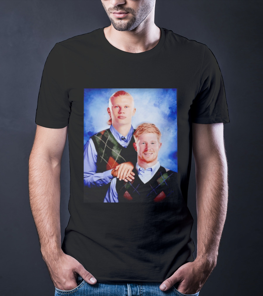 Erling Haaland Kevin De Bruyne Step Brothers Manchester City FC T-Shirt