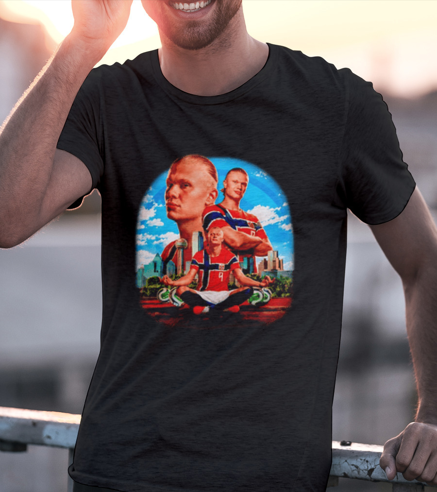Erling Haaland Norway 26WC Collage National Team Footballer T-Shirt