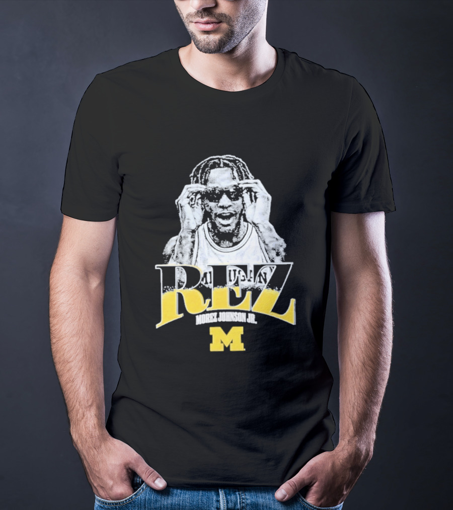 Morez Johnson M Michigan Wolverines Basketball REZ T-Shirt