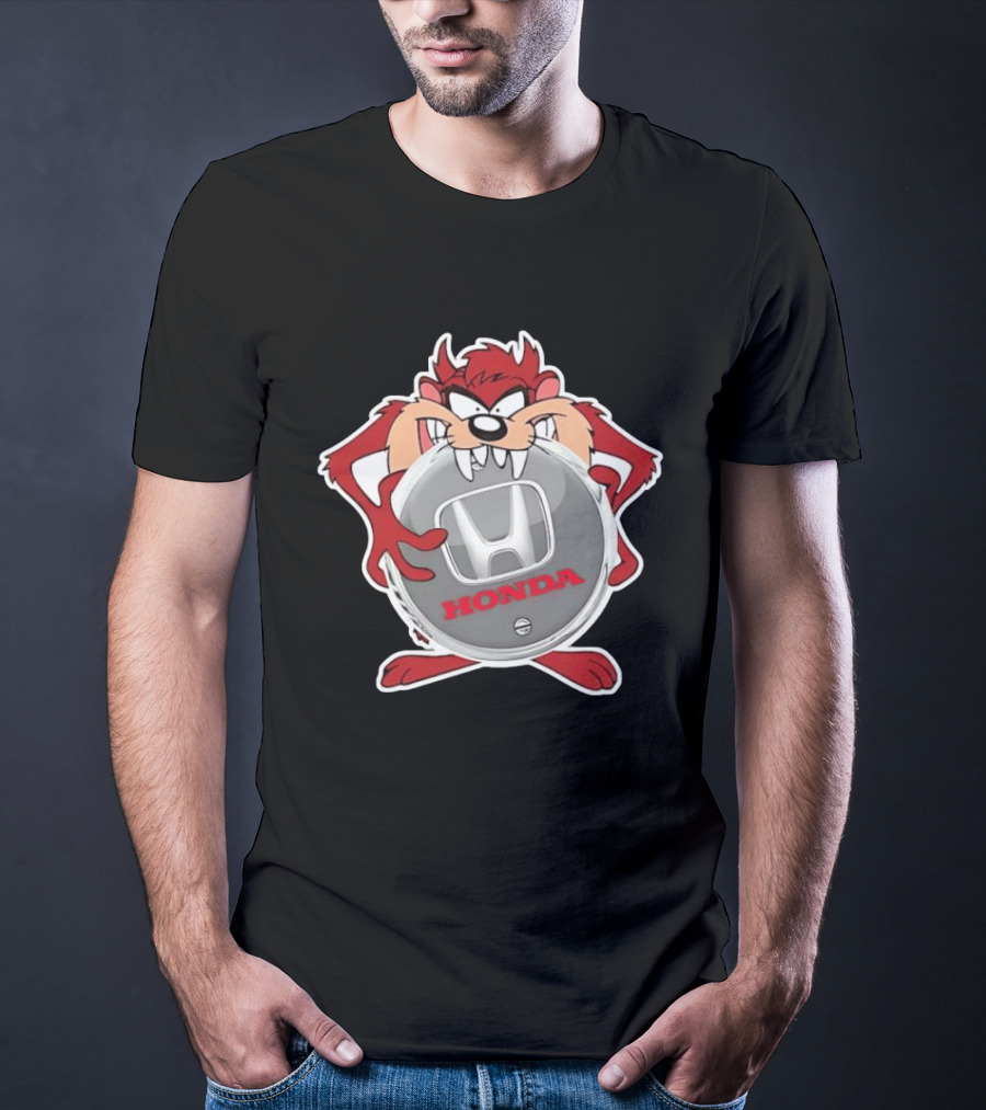Tasmanian Devil Looney Tunes Holding Honda T-Shirt