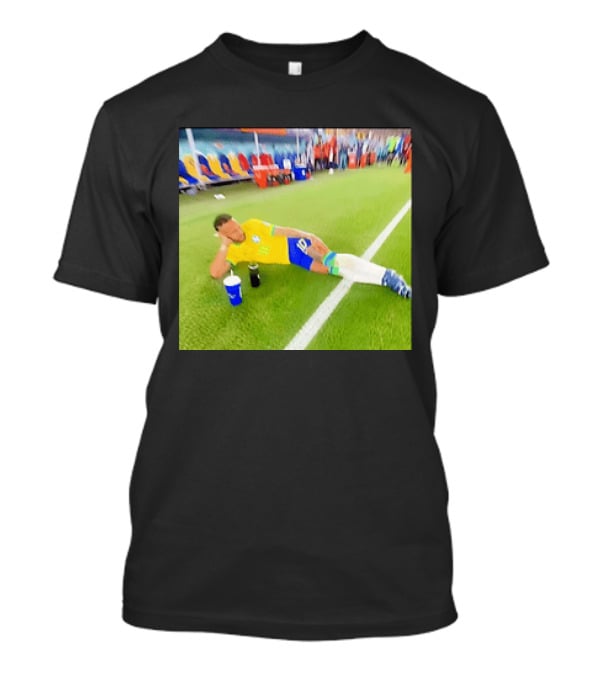 Neymar Jr Brazil Number 10 Relaxing Pitch Meme Iconic Soccer Moment T-Shirt