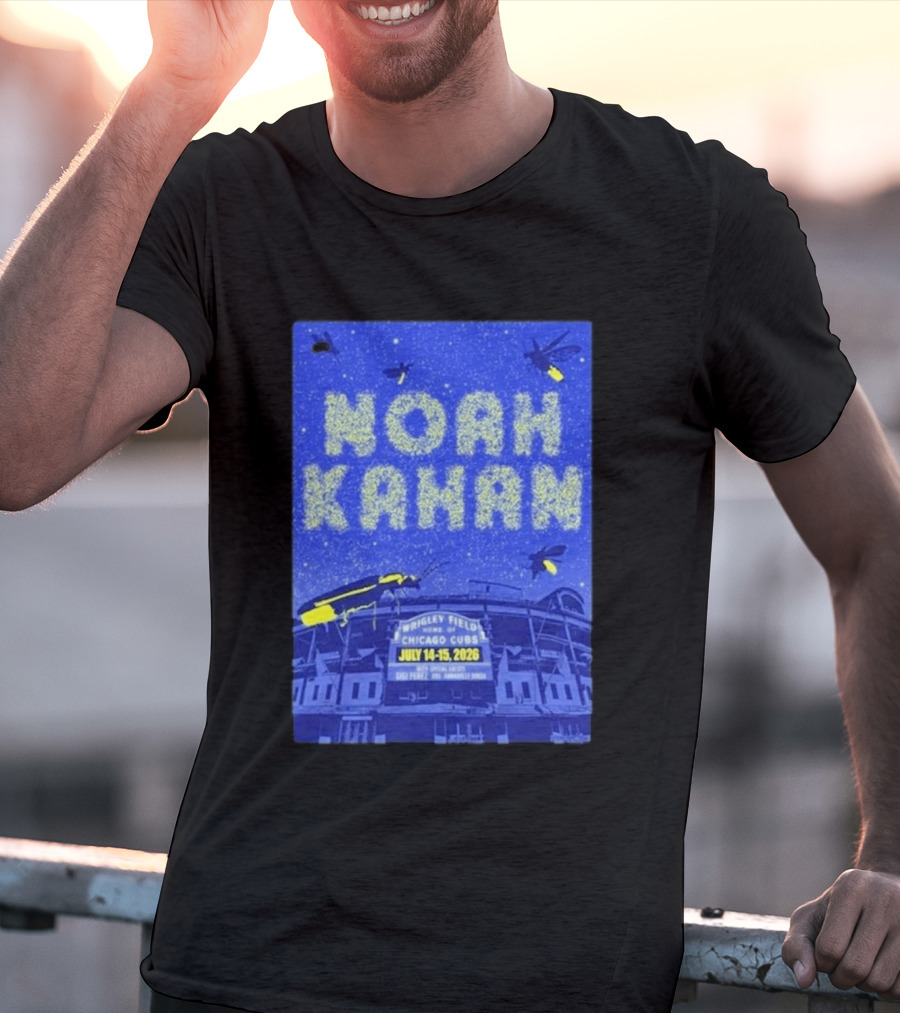 Noah Kahan Live At Wrigley Field Chicago Cubs July 14 15 2026 Event T-Shirt