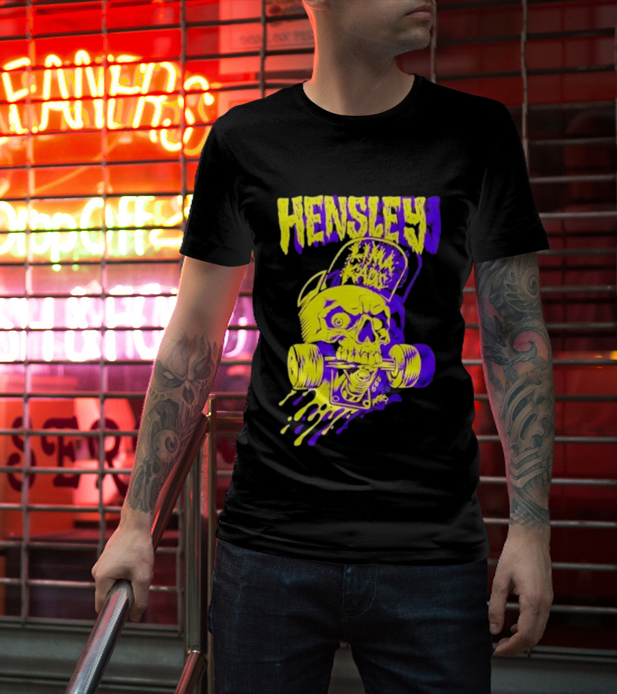Hensley Lima Kaos Skull Skateboarding T-Shirt
