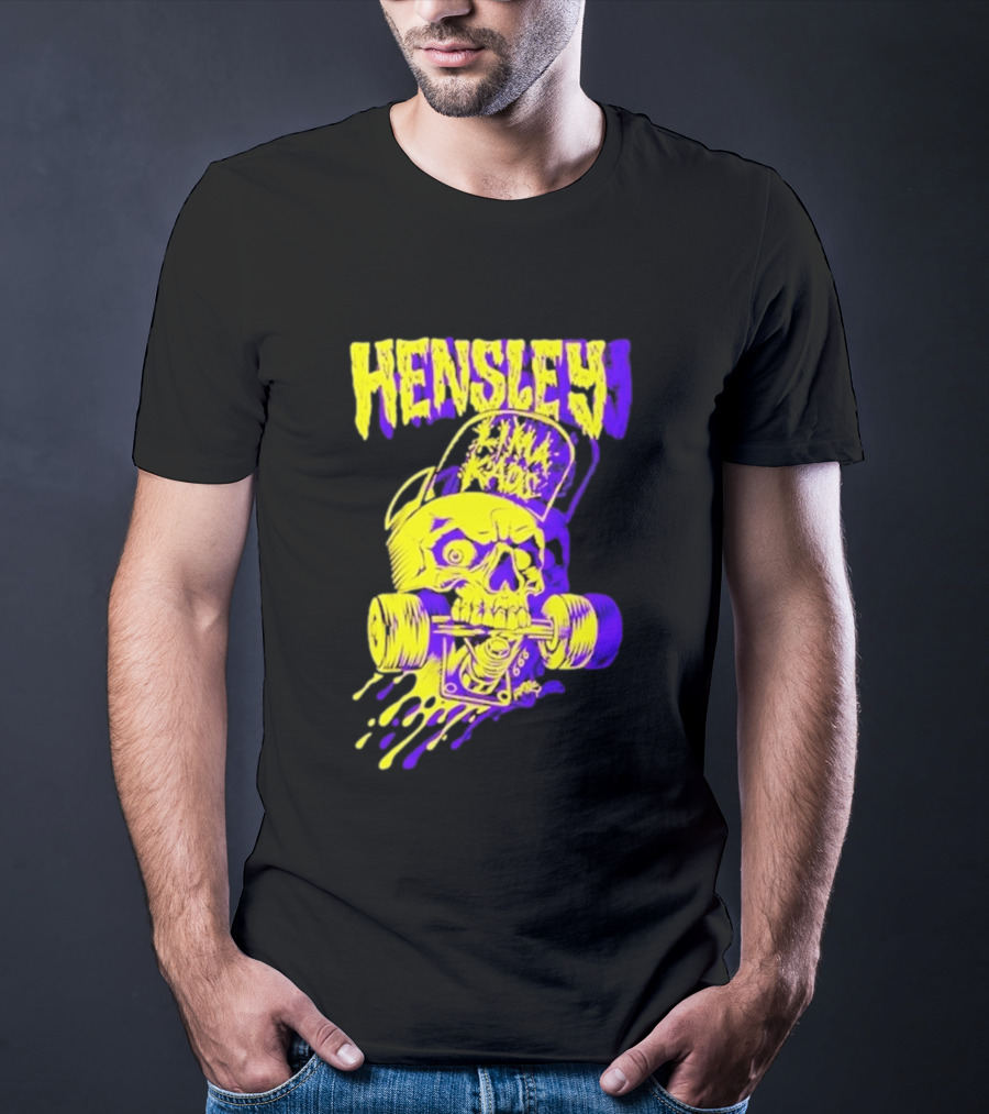 Hensley Lima Kaos Skull Skateboarding T-Shirt