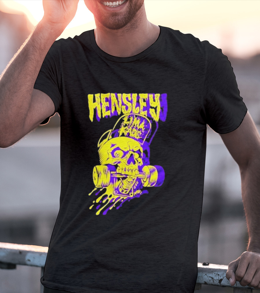 Hensley Lima Kaos Skull Skateboarding T-Shirt