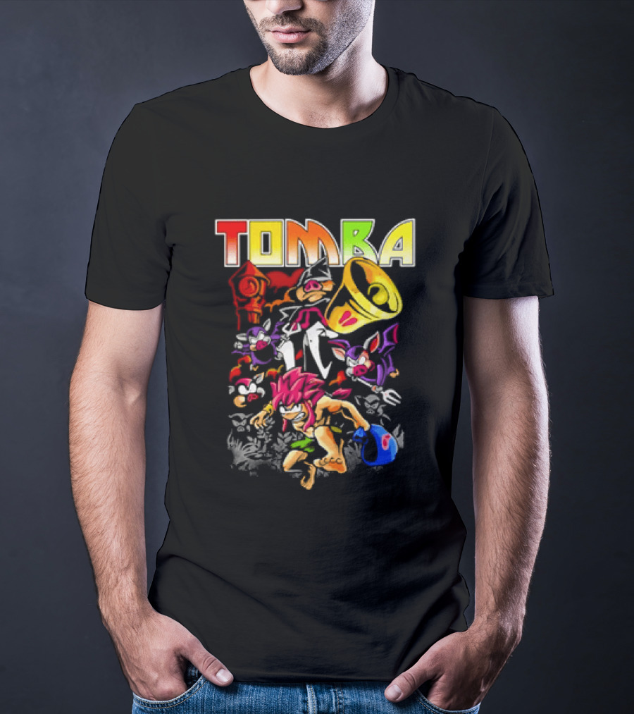 Tomba Video Game Playstation Colorful T-Shirt