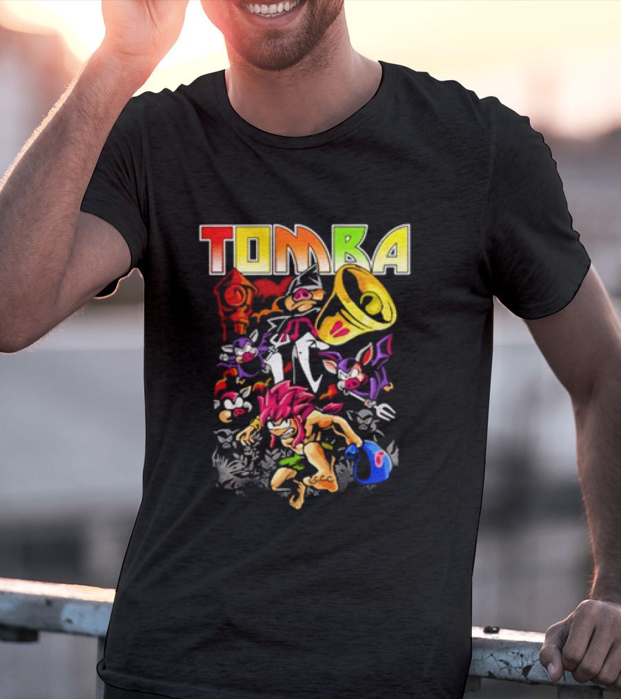 Tomba Video Game Playstation Colorful T-Shirt
