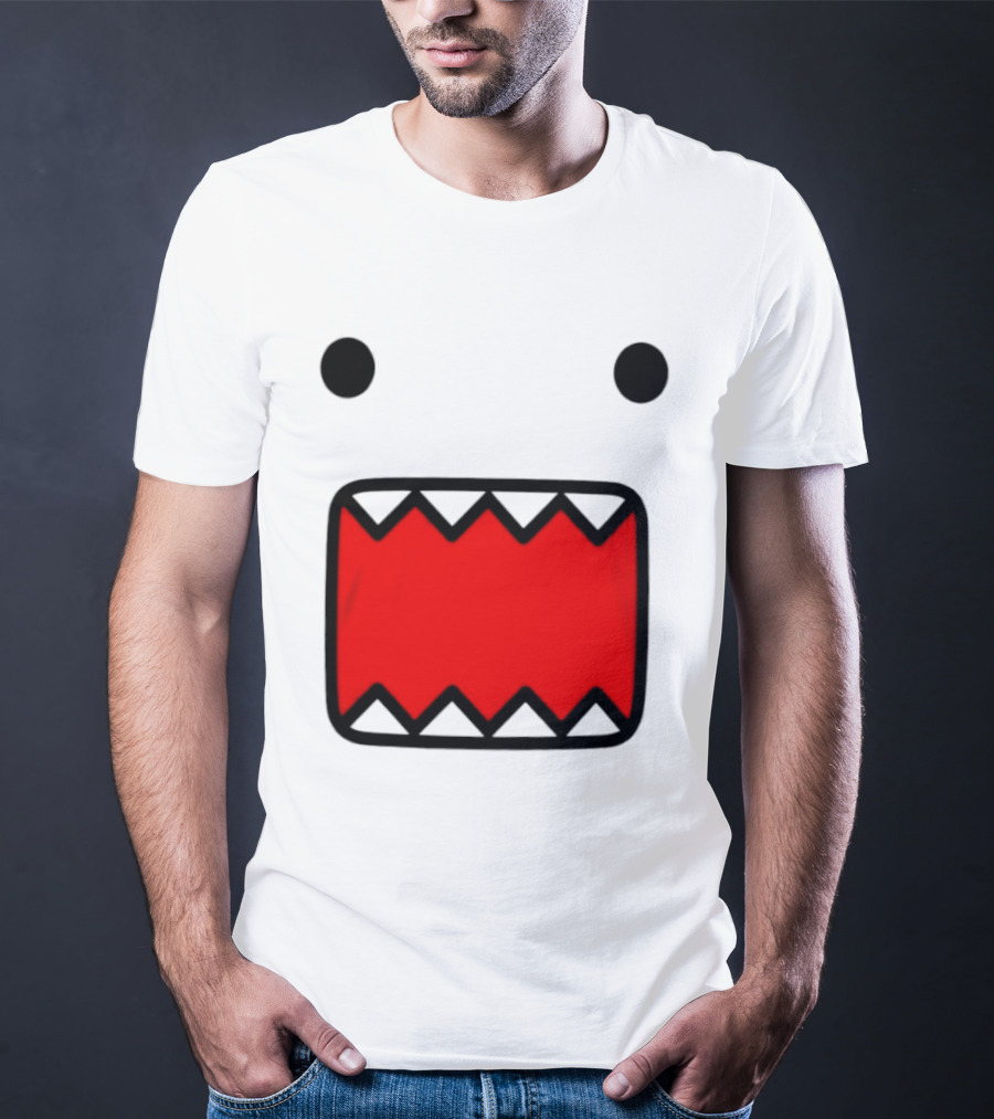 Domo Face Red And Pink Contrast T-Shirt