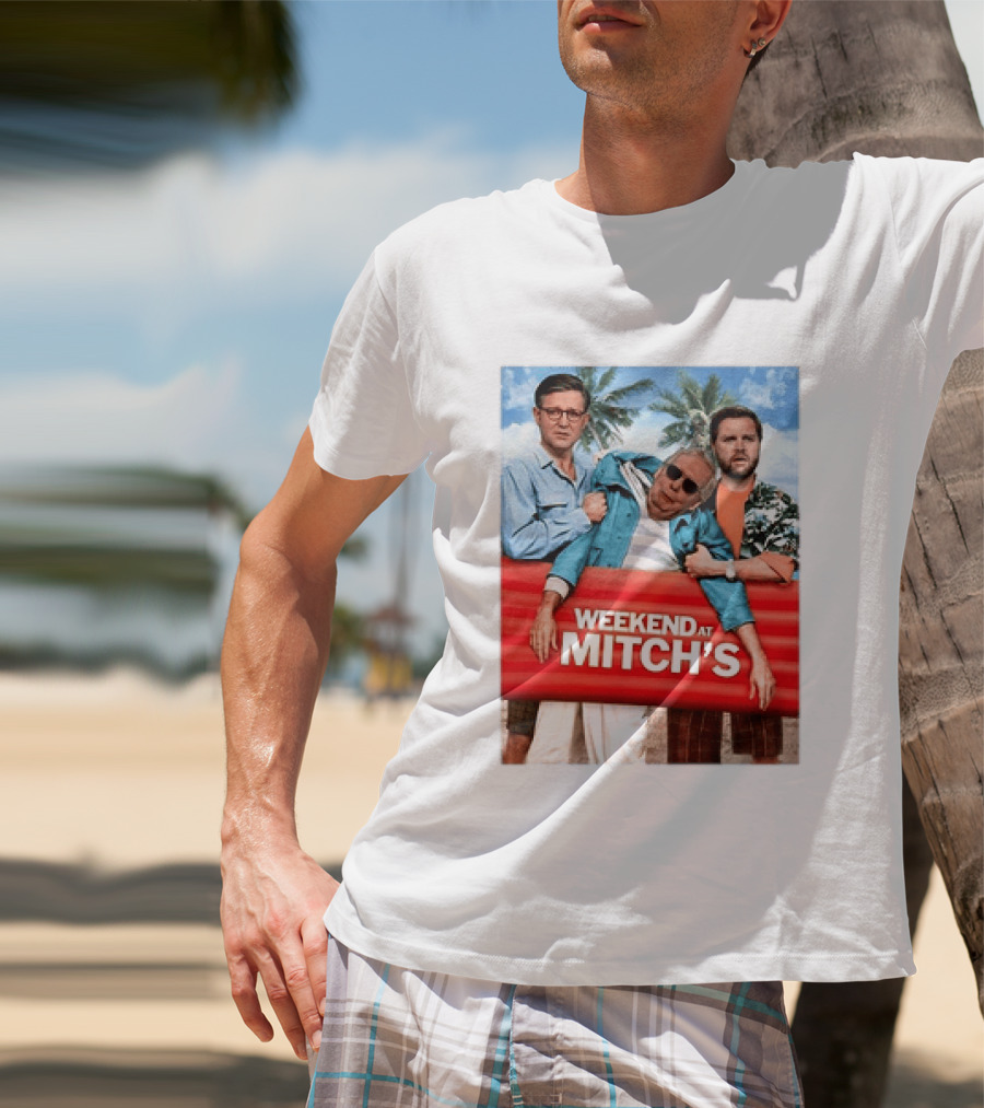 Weekend At Mitch's Meme Mitch McConnell Tropical Comedy T-Shirt
