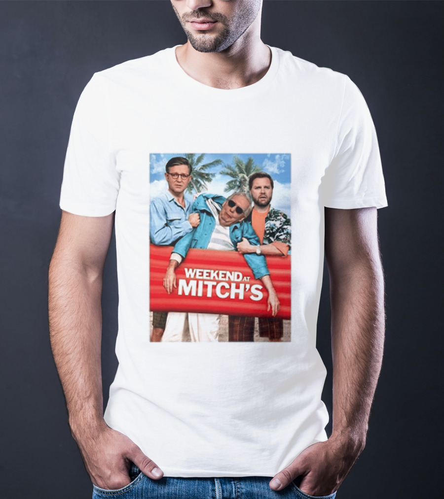 Weekend At Mitch's Meme Mitch McConnell Tropical Comedy T-Shirt