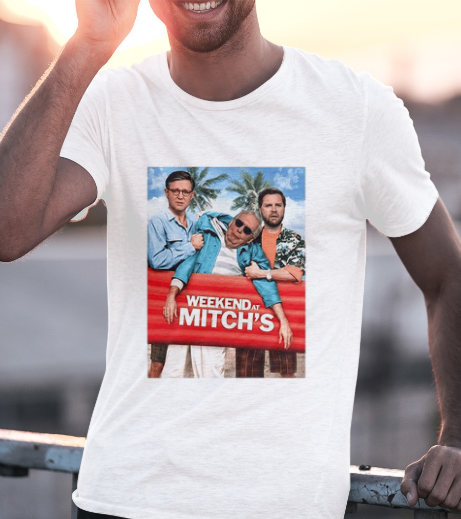 Weekend At Mitch's Meme Mitch McConnell Tropical Comedy T-Shirt