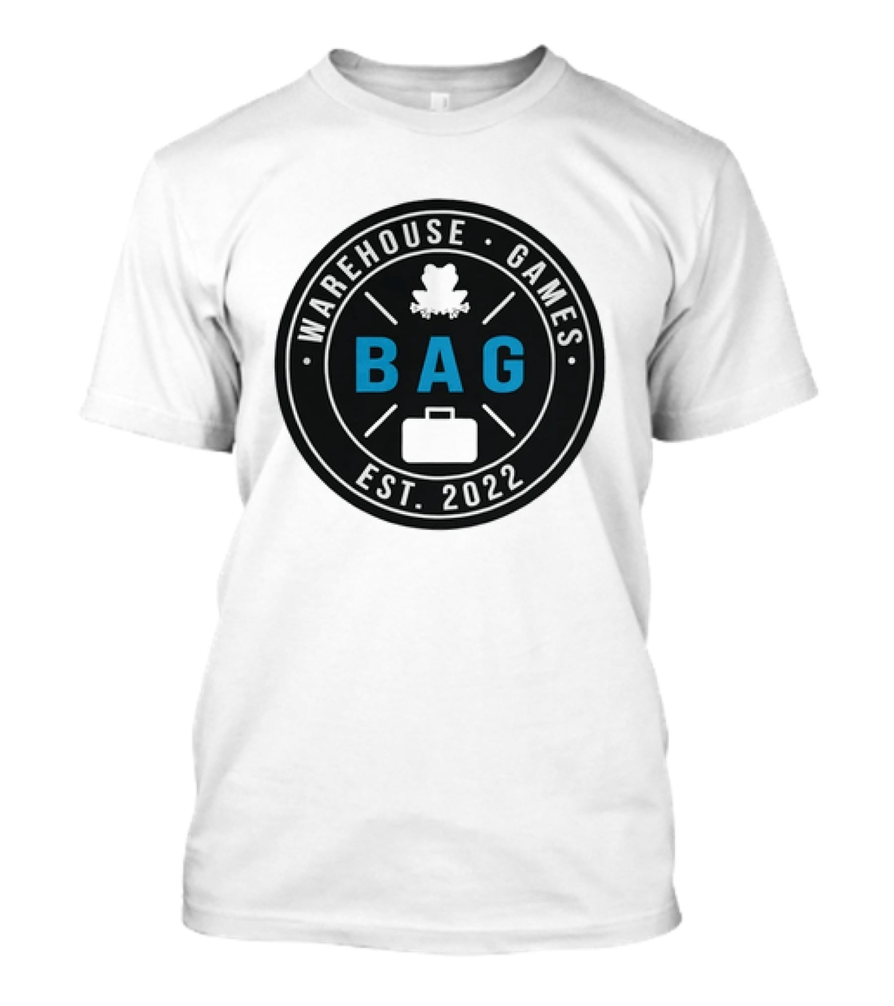 Warehouse Games Frog Briefcase BAG Est 2022 T-Shirt