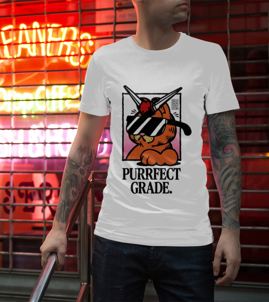 Gundam Purrfect Grade Cat Sunglasses Robot Mashup T-Shirt