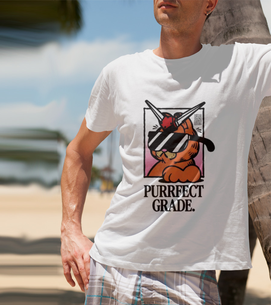 Gundam Purrfect Grade Cat Sunglasses Robot Mashup T-Shirt