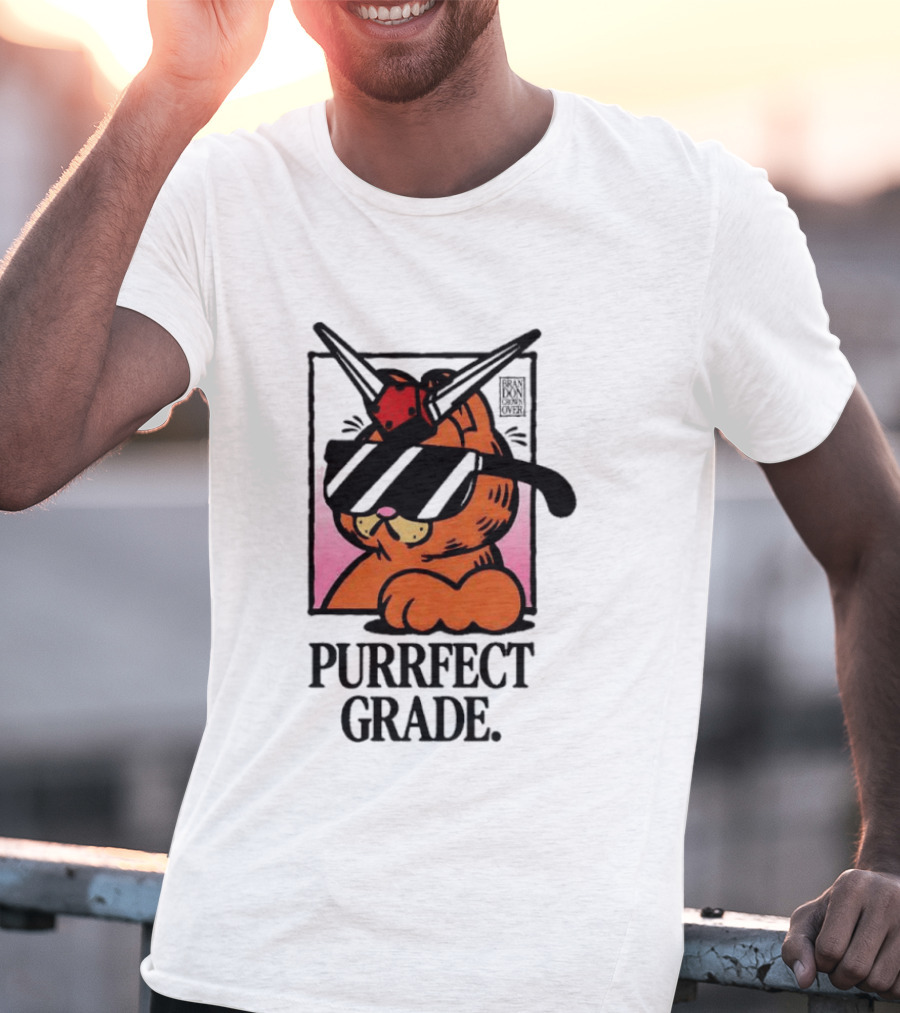 Gundam Purrfect Grade Cat Sunglasses Robot Mashup T-Shirt