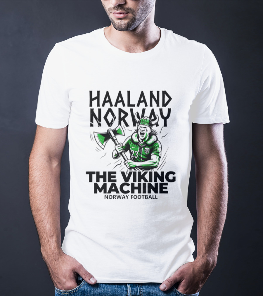 Haaland Norway The Viking Machine Norway Football T-Shirt