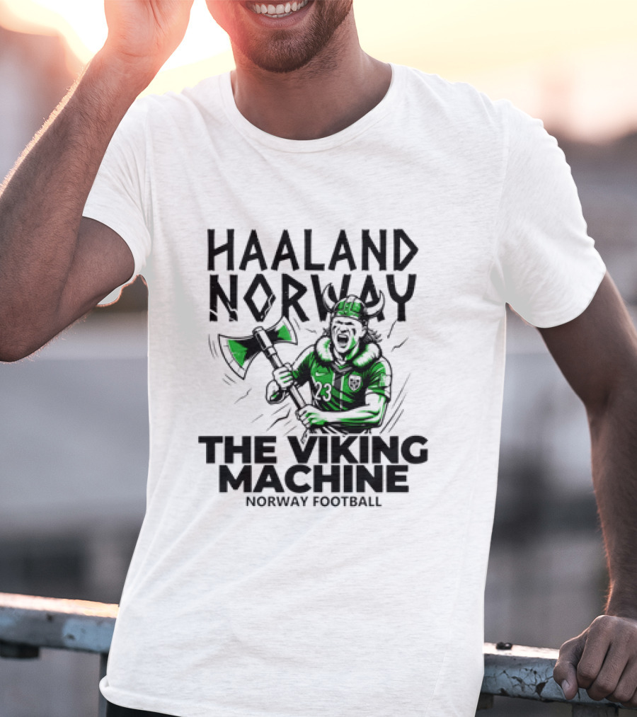 Haaland Norway The Viking Machine Norway Football T-Shirt