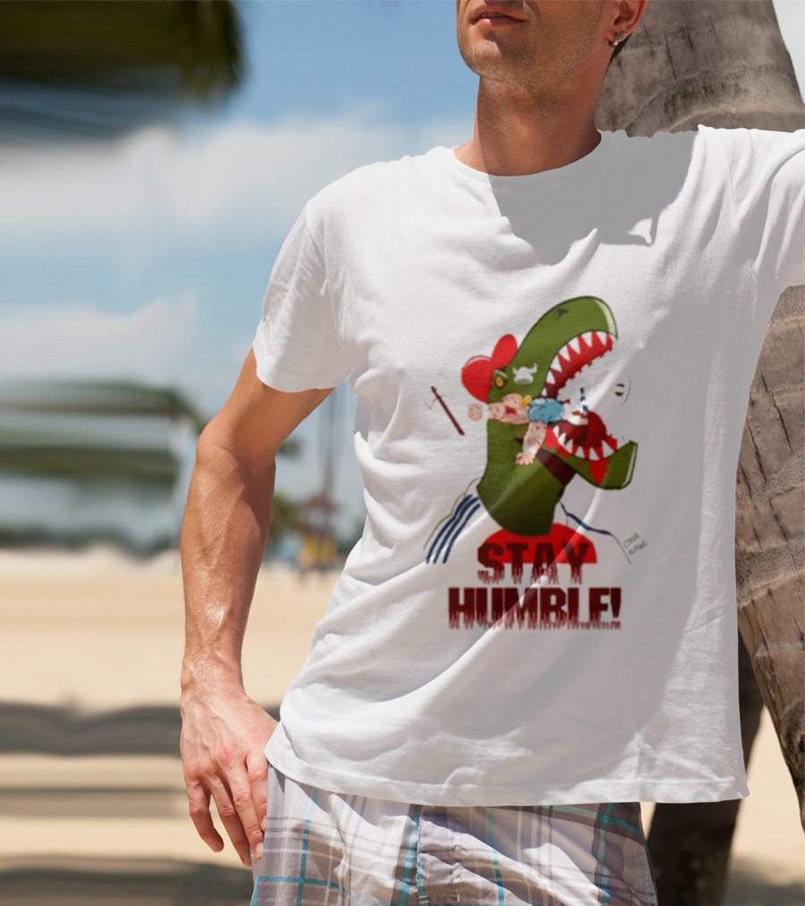 Stay Humble Rex Eating Person Dinosaur T-Shirt