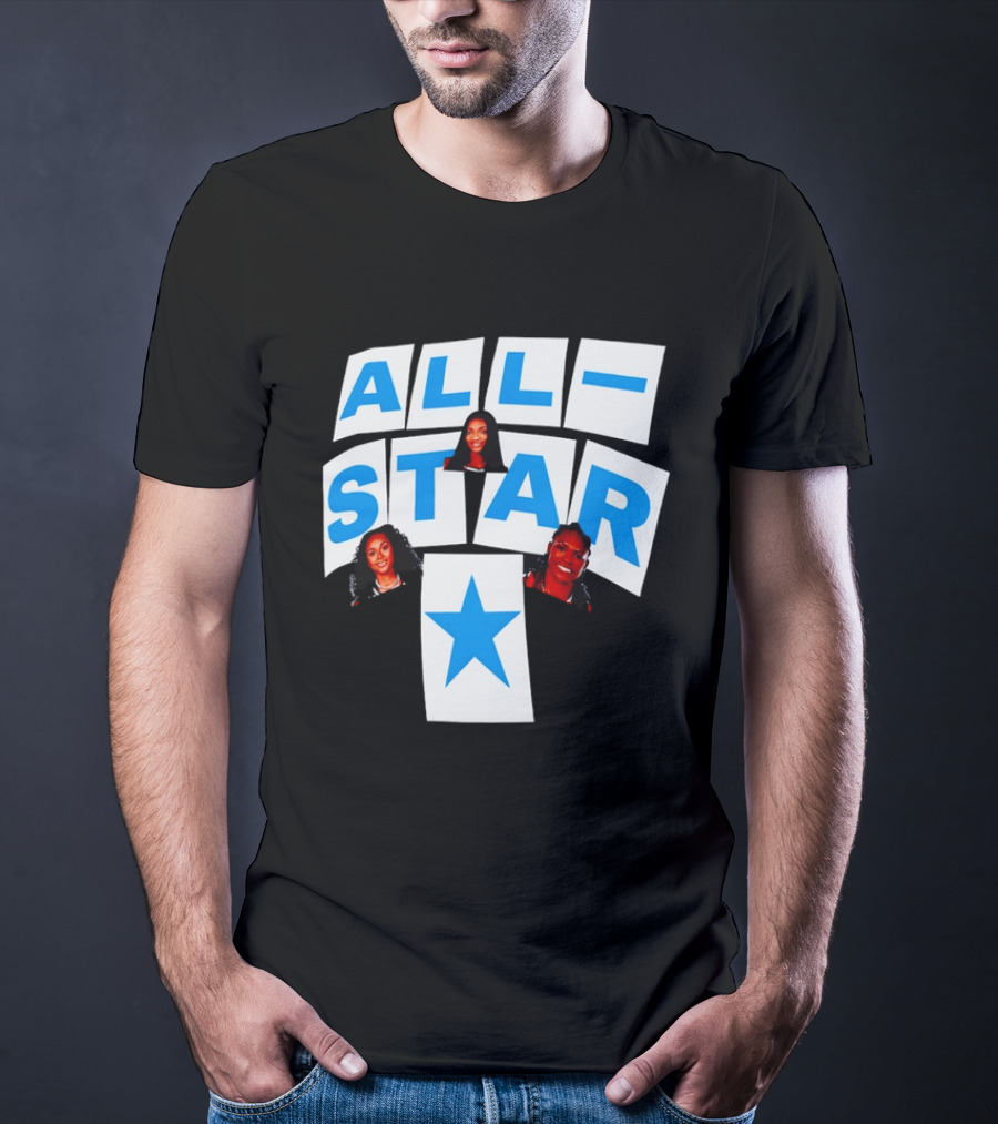 Atlanta Dream Angel Reese All Star Trio Basketball WNBA 2026 T-Shirt
