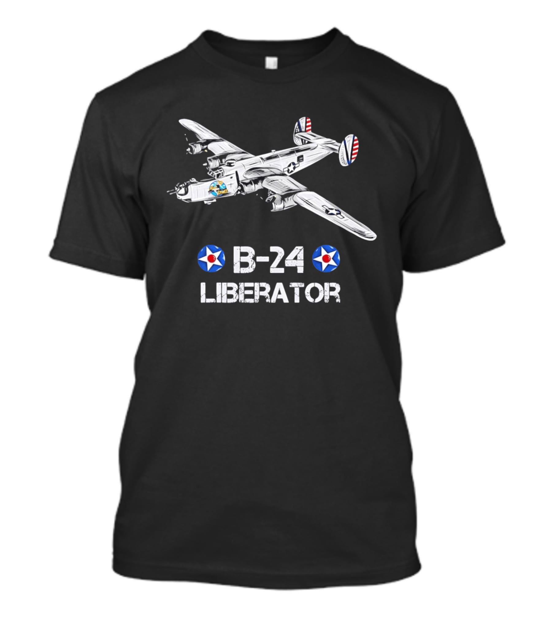 B 24 Liberator WWII Bomber American Military Aviation Vintage Aircraft T-Shirt