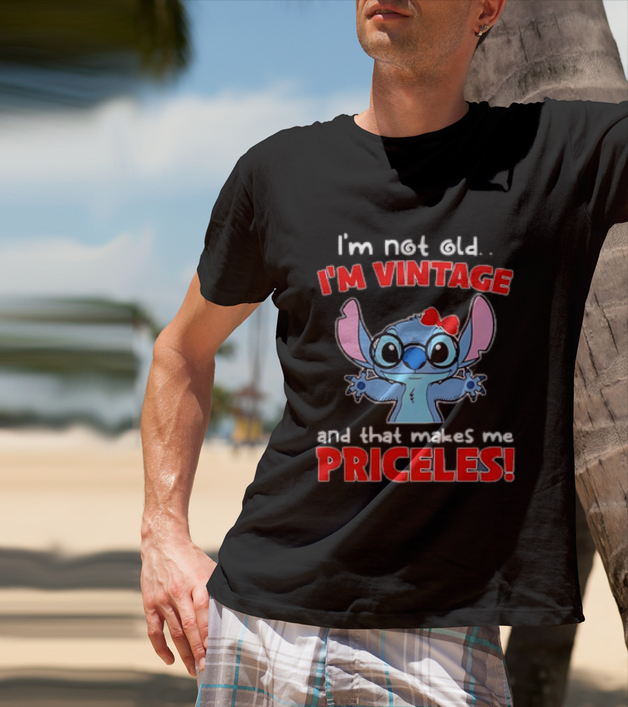 I'm Not Old I'm Vintage Stitch And That Makes Me Priceless T-Shirt