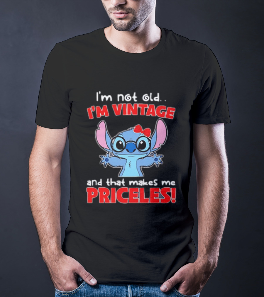 I'm Not Old I'm Vintage Stitch And That Makes Me Priceless T-Shirt