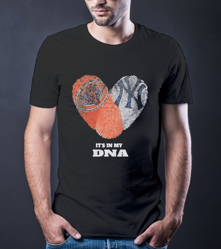 It's In My DNA New York Yankees Baseball Fingerprint Heart T-Shirt