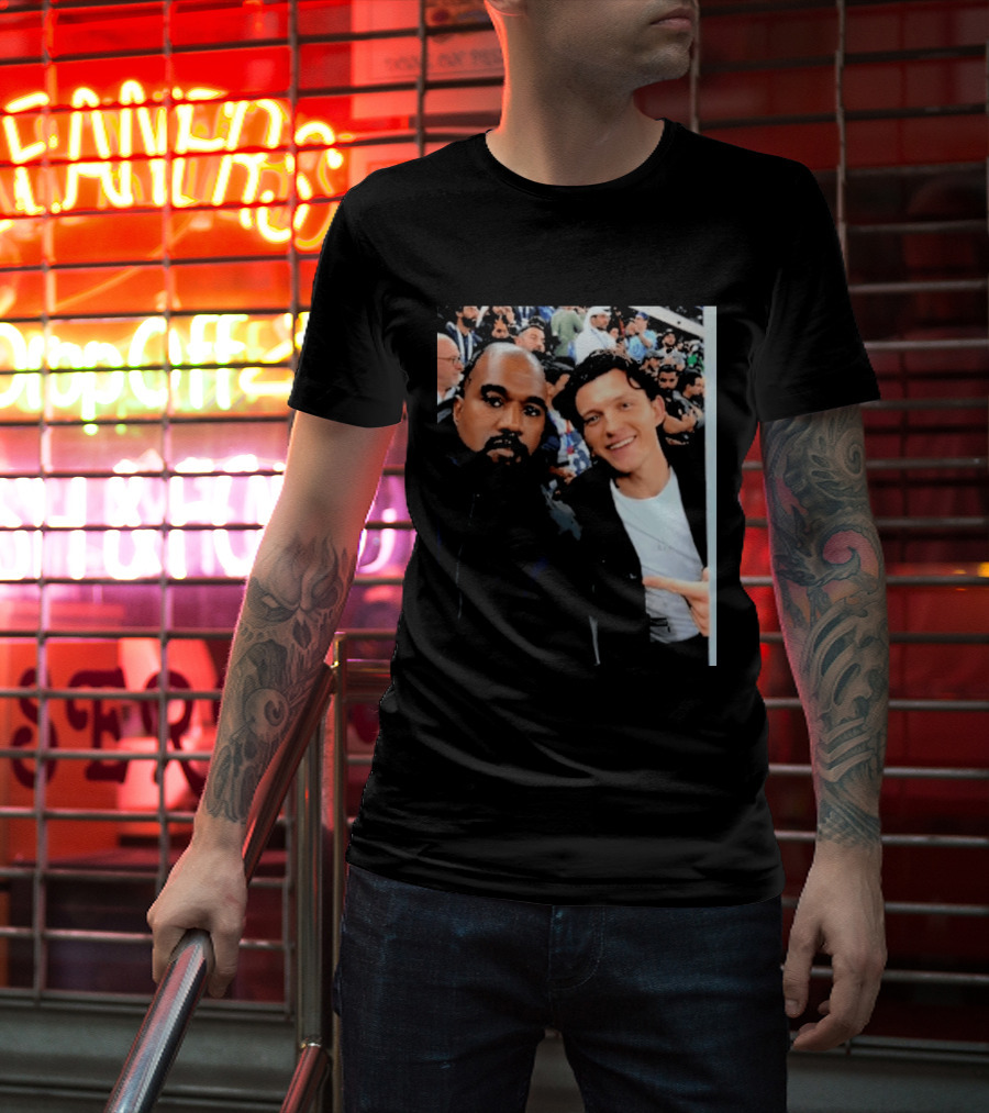 Kanye West And Tom Holland Iconic Celebrity Selfie At Event T-Shirt