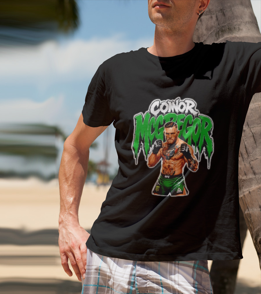 Conor McGregor UFC Fighter In Green Shorts With Tattoos T-Shirt