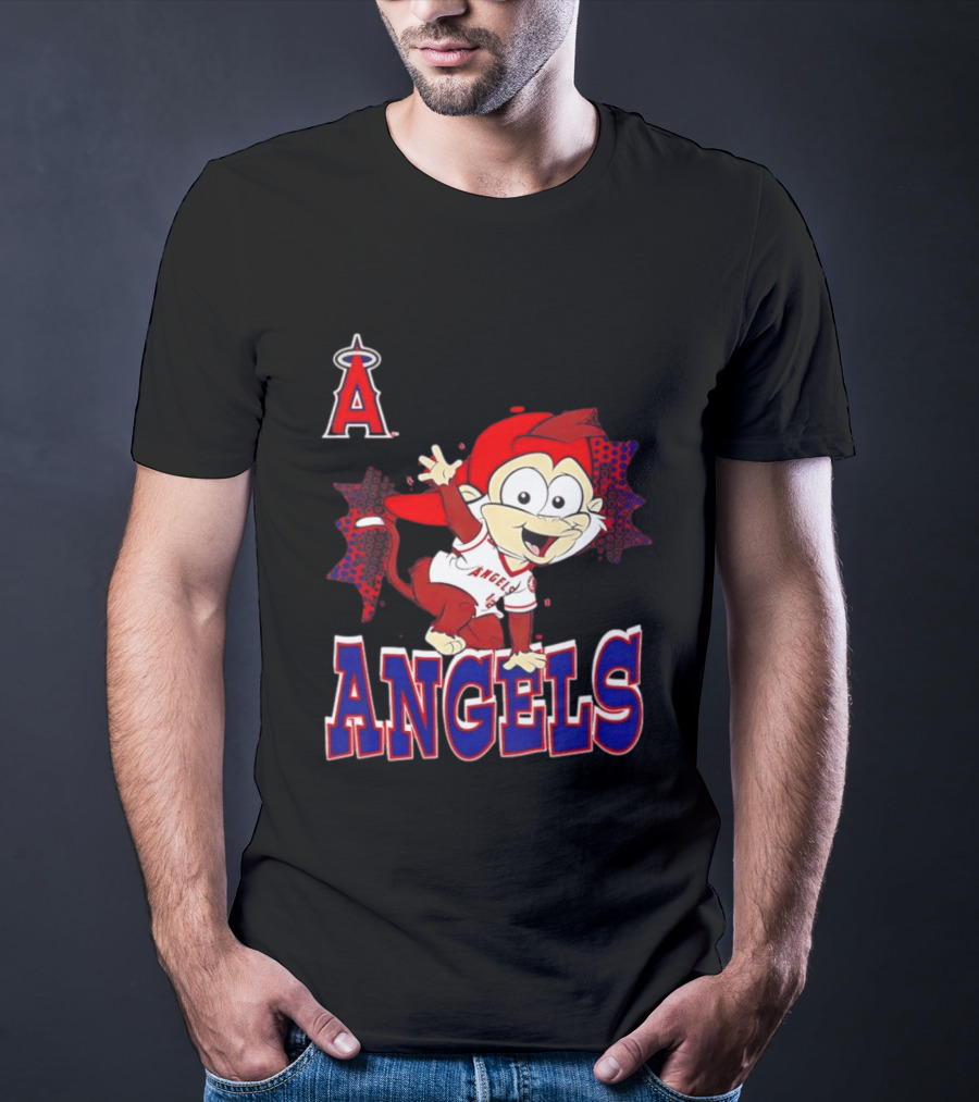 LAA Angels Rally Monkey Waving Hand Classic Sports Fan T-Shirt
