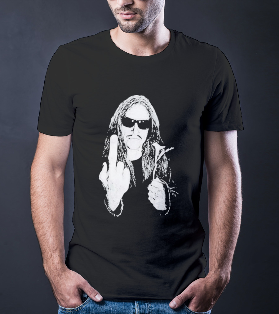 Lemmy Kilmister Middle Finger Flower Motorhead T-Shirt
