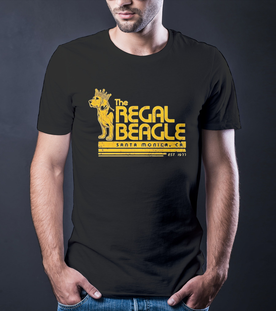 The Regal Beagle Santa Monica CA Est 1977 Crowned Dog T-Shirt