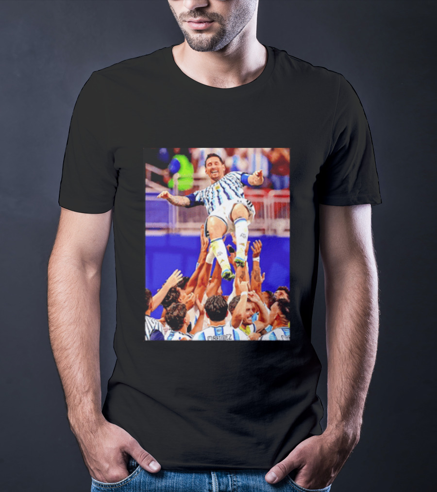 Lionel Messi Argentina Victory Celebration Team Lift T-Shirt