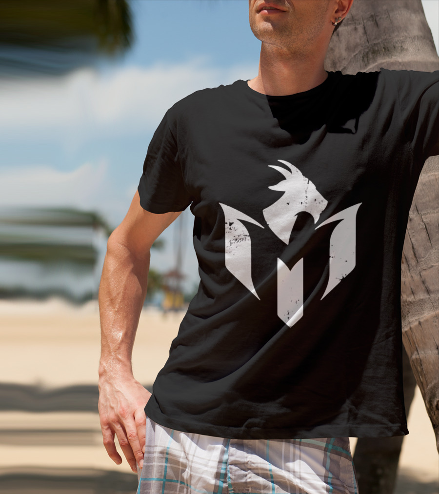GOAT White Distressed Minimalist Athletic T-Shirt